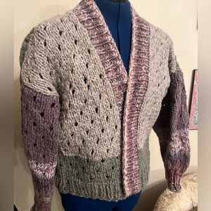 Hand Knit Sweater from Imported South American Wool - S/M